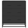 Aparador de madera de ingeniería y metal negro 68x35x76 cm de , Aparadores - Ref: Foro24-848969, Precio: 95,00 €, Descuento: %