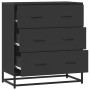 Aparador de madera de ingeniería y metal negro 68x35x76 cm de , Aparadores - Ref: Foro24-848969, Precio: 95,00 €, Descuento: %
