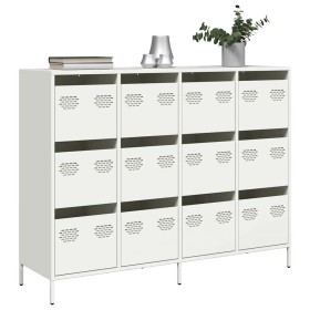 Aparador de acero laminado en frío blanco 135x39x103,5 cm de , Aparadores - Ref: Foro24-3307178, Precio: 305,83 €, Descuento: %