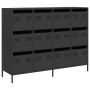 Aparador de acero laminado en frío negro 135x39x103,5 cm de , Aparadores - Ref: Foro24-3307173, Precio: 291,43 €, Descuento: %
