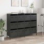 Aparador de acero laminado en frío negro 135x39x103,5 cm de , Aparadores - Ref: Foro24-3307173, Precio: 291,43 €, Descuento: %