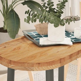 Tablero de mesa ovalado madera maciza de roble 80x40x4 cm de , Tableros para mesas - Ref: Foro24-4009073, Precio: 74,16 €, De...