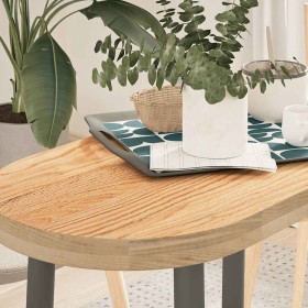 Tablero de mesa ovalado madera maciza de roble 80x40x4 cm de , Tableros para mesas - Ref: Foro24-4009065, Precio: 67,63 €, De...
