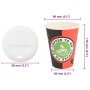 Vasos de café de papel con tapa 1000 uds 4oz 100ml de , Vasos desechables - Ref: Foro24-3325213, Precio: 123,27 €, Descuento: %