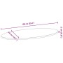 Tablero de mesa ovalado madera maciza de roble 100x50x2 cm de , Tableros para mesas - Ref: Foro24-4009038, Precio: 57,74 €, D...
