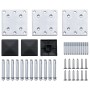 Postes de valla 3 unidades aluminio gris oscuro 185 cm de vidaXL, Postes de cerca - Ref: Foro24-148987, Precio: 217,38 €, Des...
