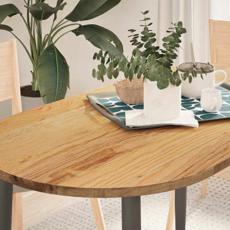 Tablero de mesa ovalado madera maciza de roble 120x60x2 cm de , Tableros para mesas - Ref: Foro24-4009071, Precio: 101,93 €, ...