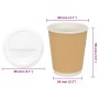 Vasos de café de papel con tapa 1000 uds 8oz 200ml de , Vasos desechables - Ref: Foro24-3325224, Precio: 143,43 €, Descuento: %