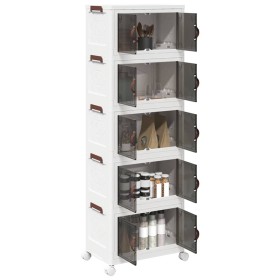 Caja de almacenaje apilable con ruedas 5 niveles 28 L de , Carretillas de carga - Ref: Foro24-4012373, Precio: 89,76 €, Descu...