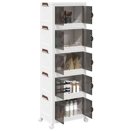 Caja de almacenaje apilable con ruedas 5 niveles 28 L de , Carretillas de carga - Ref: Foro24-4012373, Precio: 89,76 €, Descu...