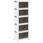 Caja de almacenaje apilable con ruedas 5 niveles 28 L de , Carretillas de carga - Ref: Foro24-4012373, Precio: 89,76 €, Descu...