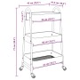 Carrito de almacenaje 3 niveles acero azul 42x41,5x77 cm de , Carretillas de carga - Ref: Foro24-4012384, Precio: 35,03 €, De...