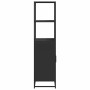 Aparador alto madera de ingeniería y metal negro 68x35x139 cm de , Aparadores - Ref: Foro24-849049, Precio: 115,02 €, Descuen...