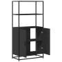 Aparador alto madera de ingeniería y metal negro 68x35x139 cm de , Aparadores - Ref: Foro24-849049, Precio: 115,02 €, Descuen...