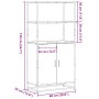 Aparador alto madera de ingeniería y metal negro 68x35x139 cm de , Aparadores - Ref: Foro24-849049, Precio: 115,02 €, Descuen...