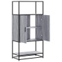 Aparador alto madera de ingeniería y metal gris Sonoma de , Aparadores - Ref: Foro24-849042, Precio: 92,15 €, Descuento: %