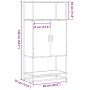 Aparador alto madera de ingeniería y metal gris Sonoma de , Aparadores - Ref: Foro24-849042, Precio: 92,15 €, Descuento: %
