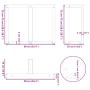 Patas mesa comedor forma T 2uds acero natural 90x35x(72-73)cm de , Patas para mesas - Ref: Foro24-4013067, Precio: 138,85 €, ...