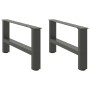 Patas de mesa de centro antracita 2uds acero 60x(30-31) cm de , Patas para mesas - Ref: Foro24-4013266, Precio: 65,62 €, Desc...