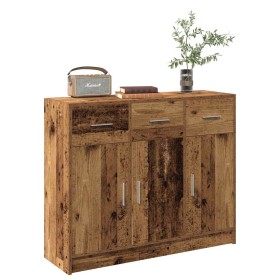 Aparador de madera de ingeniería envejecida 91x28x75 cm de , Aparadores - Ref: Foro24-855894, Precio: 104,62 €, Descuento: %