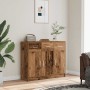 Aparador de madera de ingeniería envejecida 91x28x75 cm de , Aparadores - Ref: Foro24-855894, Precio: 104,62 €, Descuento: %