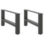 Patas de mesa de centro antracita 2uds acero 70x(30-31) cm de , Patas para mesas - Ref: Foro24-4013270, Precio: 67,72 €, Desc...