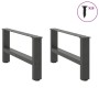 Patas de mesa de centro antracita 2uds acero 70x(30-31) cm de , Patas para mesas - Ref: Foro24-4013270, Precio: 67,72 €, Desc...