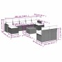Set de sofás de jardín 10 pzas cojines ratán sintético negro en Conjuntos de jardín | Comprar online en Foru.es