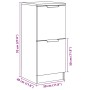 Aparador madera de ingeniería madera envejecida 30x30x70 cm de , Aparadores - Ref: Foro24-856959, Precio: 42,88 €, Descuento: %