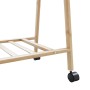 Perchero con estantes y ruedas 96x45,5x155,5 cm bambú de , Organizadores de vestidores y perchas de barra - Ref: Foro24-40089...