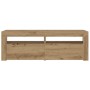 Mesitas de noche luces LEDs 2 uds roble artesanal 60x35x40 cm de , Mesitas de noche - Ref: Foro24-3329162, Precio: 83,03 €, D...