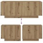 Mesita de noche madera de ingeniería roble artisian 100x35x40cm de , Mesitas de noche - Ref: Foro24-3329174, Precio: 95,69 €,...