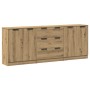 Aparadores 3 uds madera ingeniería roble artisian 60x30x70 cm de , Aparadores - Ref: Foro24-3329226, Precio: 229,96 €, Descue...