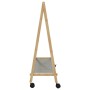 Perchero con estantes y ruedas 106x34x106,5 cm bambú de , Organizadores de vestidores y perchas de barra - Ref: Foro24-400890...