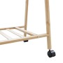 Perchero con estantes y ruedas 132x45,5x155,5 cm bambú de , Organizadores de vestidores y perchas de barra - Ref: Foro24-4008...
