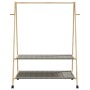 Perchero con estantes y ruedas 132x45,5x155,5 cm bambú de , Organizadores de vestidores y perchas de barra - Ref: Foro24-4008...