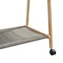 Perchero con estantes y ruedas 132x45,5x155,5 cm bambú de , Organizadores de vestidores y perchas de barra - Ref: Foro24-4008...
