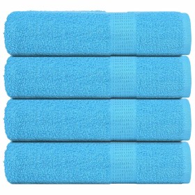 Toallas de ducha 4 uds 100% algodón turquesa 70x140 cm 360 gsm de , Toallas - Ref: Foro24-136978, Precio: 35,88 €, Descuento: %