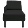 Tumbona con almohada y reposabrazo derecho terciopelo negro de , Divanes - Ref: Foro24-4009812, Precio: 96,52 €, Descuento: %