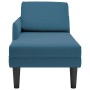 Tumbona con almohada y reposabrazo derecho terciopelo azul de , Divanes - Ref: Foro24-4009806, Precio: 120,40 €, Descuento: %