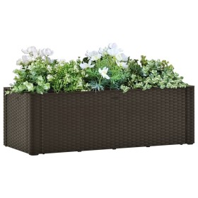 Arriate con sistema de riego automático moca 100x43x33 cm de vidaXL, Maceteros y jardineras - Ref: Foro24-313960, Precio: 130...