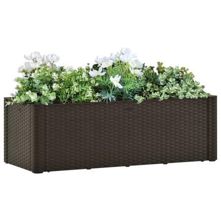Arriate con sistema de riego automático moca 100x43x33 cm de vidaXL, Maceteros y jardineras - Ref: Foro24-313960, Precio: 130...