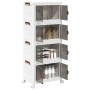 Caja de almacenamiento apilable con ruedas 4 niveles 28 L de , Carretillas de carga - Ref: Foro24-4012371, Precio: 73,63 €, D...