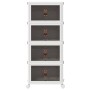 Caja de almacenamiento apilable con ruedas 4 niveles 28 L de , Carretillas de carga - Ref: Foro24-4012371, Precio: 73,63 €, D...