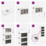 Caja de almacenamiento apilable con ruedas 4 niveles 28 L de , Carretillas de carga - Ref: Foro24-4012371, Precio: 73,63 €, D...