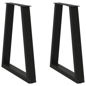 Patas para mesa de centro en forma de V 2 uds acero negro de , Patas para mesas - Ref: Foro24-4012564, Precio: 75,90 €, Descu...