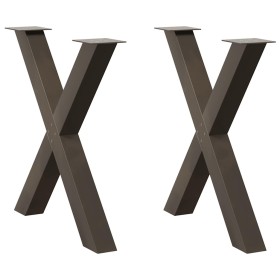 Patas para mesa comedor forma X 2uds acero natural 70x(72-73)cm de , Patas para mesas - Ref: Foro24-4012979, Precio: 111,42 €...