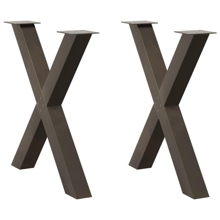 Patas para mesa comedor forma X 2uds acero natural 70x(72-73)cm de , Patas para mesas - Ref: Foro24-4012979, Precio: 111,42 €...