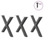 Patas para mesa de comedor en forma de X 3 uds antracita acero de , Patas para mesas - Ref: Foro24-4012998, Precio: 163,46 €,...