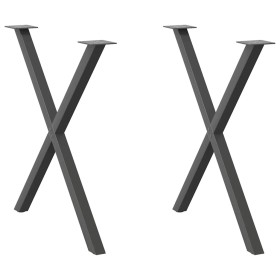 Patas para mesa de comedor en forma de X 2 uds antracita acero de , Patas para mesas - Ref: Foro24-4012918, Precio: 57,25 €, ...